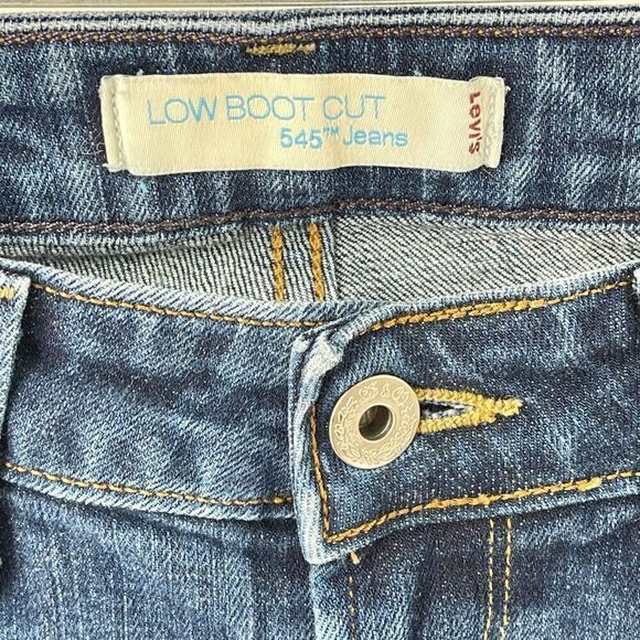 Levi's Blue Zip-fly button Straight Leg Jeans Size 4 Medium 545 - Picture 10 of 13